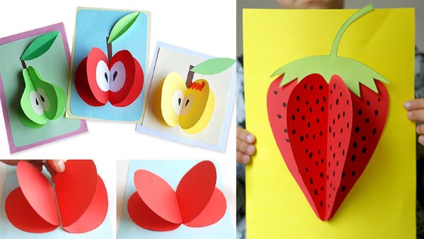 Farbige Papierapplikationen für Kinder, druckbare Vorlagen, Herbst-, Frühlingsthemen