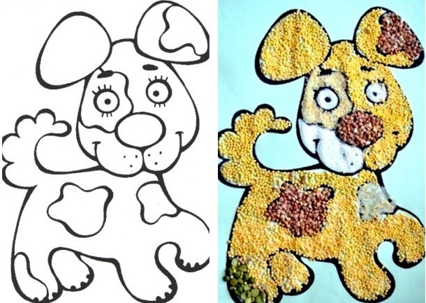 Farbige Papierapplikationen für Kinder, druckbare Vorlagen, Herbst-, Frühlingsthemen