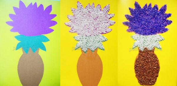 Farbige Papierapplikationen für Kinder, druckbare Vorlagen, Herbst-, Frühlingsthemen