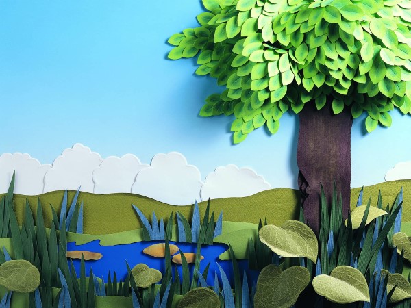 Farbige Papierapplikationen für Kinder, druckbare Vorlagen, Herbst-, Frühlingsthemen