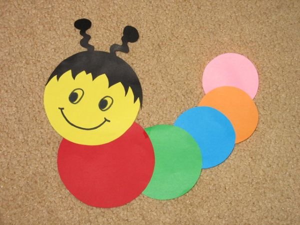 Farbige Papierapplikationen für Kinder, druckbare Vorlagen, Herbst-, Frühlingsthemen