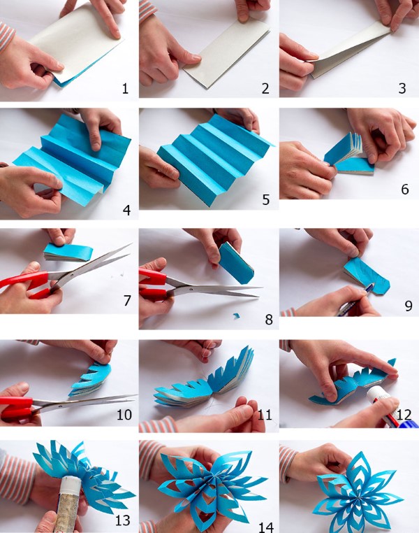 Die schönsten handgefertigten Papierschneeflocken. Anleitungen und Diagramme zum Schneiden