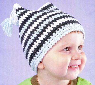 Mütze für neugeborene Jungen und Mädchen. Stricken mit Beschreibungen und Diagrammen