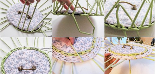 DIY-Korb aus Zeitungsrollen. Meisterkurs für Anfänger Schritt für Schritt, Fotos