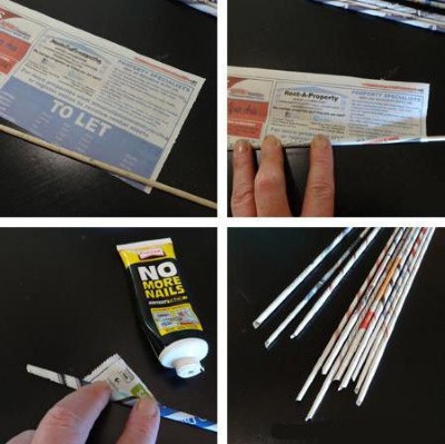 DIY-Korb aus Zeitungsrollen. Meisterkurs für Anfänger Schritt für Schritt, Fotos