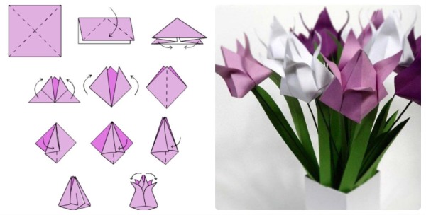 Origami aus Papier mit Ihren eigenen Händen. Einfache und einfachste Anweisungen für Anfänger, Schritt-für-Schritt-Implementierungsschemata, Fotos, Video-Tutorials