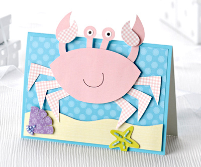 DIY-Papierpostkarte. Scrapbooking-Meisterkurse Schritt für Schritt mit Fotos
