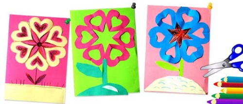 DIY-Karte zum Muttertag. Meisterkurse für schöne Grußkarten
