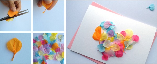 DIY-Karte zum Muttertag. Meisterkurse für schöne Grußkarten