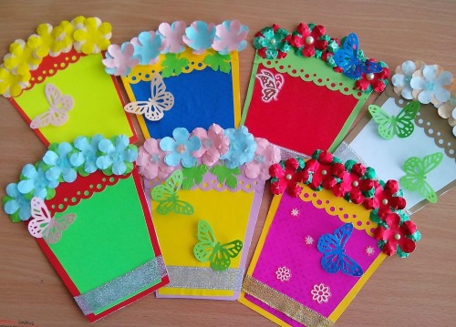 DIY-Karte zum Muttertag. Meisterkurse für schöne Grußkarten