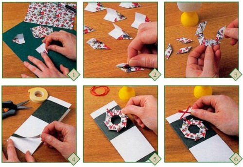Postkarten aus Papier und Pappe mit eigenen Händen. Meisterkurse in Scrapbooking, Irisfalten, Kanzashi, Isonit, Decoupage
