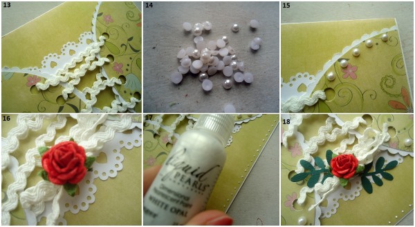 So erstellen Sie mit der Scrapbooking-Technik mit Ihren eigenen Händen eine Postkarte. Schritt-für-Schritt-Anleitung mit Fotos
