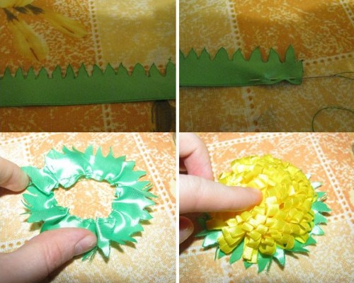Blumen aus Satinbändern mit Ihren eigenen Händen. Meisterkurs für Anfänger, Schritt-für-Schritt-Anleitung Kanzashi