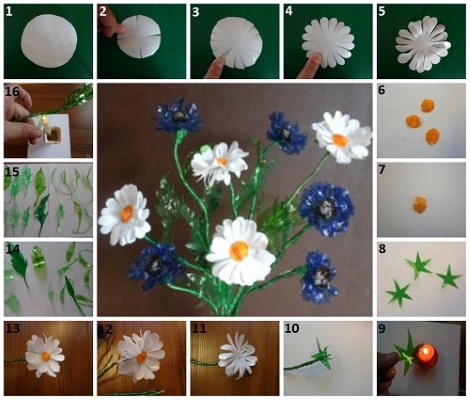 DIY-Papierblumen. Meisterkurse zum Thema Origami Schritt für Schritt mit Fotos, A4-Vorlagen