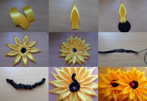 DIY-Blumen aus Bändern. Interessante Meisterkurse Schritt für Schritt mit Fotos und Videos
