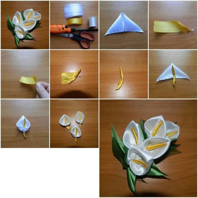 DIY-Blumen aus Bändern. Interessante Meisterkurse Schritt für Schritt mit Fotos und Videos