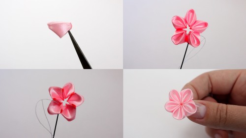 DIY-Blumen aus Bändern. Interessante Meisterkurse Schritt für Schritt mit Fotos und Videos