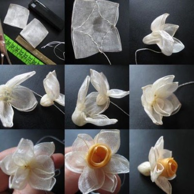DIY-Blumen aus Bändern. Interessante Meisterkurse Schritt für Schritt mit Fotos und Videos