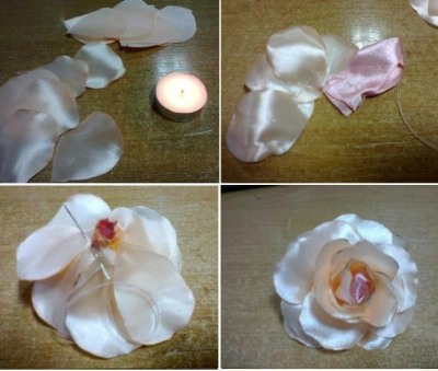 DIY-Blumen aus Bändern. Interessante Meisterkurse Schritt für Schritt mit Fotos und Videos