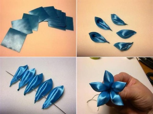DIY-Blumen aus Bändern. Interessante Meisterkurse Schritt für Schritt mit Fotos und Videos