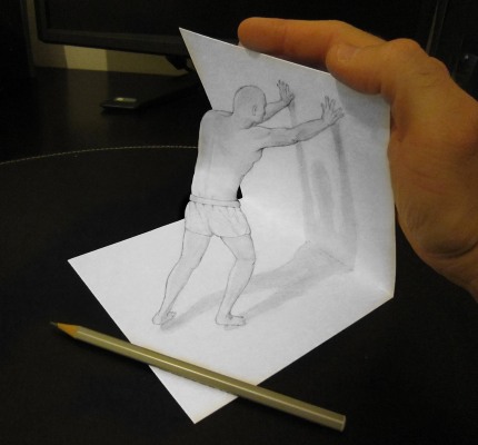 3D-Zeichnungen auf Papier. Meisterkurs für Anfänger: Schritt für Schritt mit Bleistift und Stift zeichnen: Treppe, Herz, Wassertropfen, Verlies