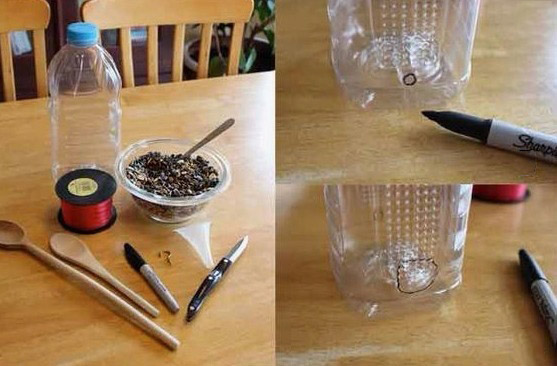 DIY-Vogelhäuschen aus einer Plastikflasche. Meisterkurs mit Schritt-für-Schritt-Fotos, für den Kindergarten oder auf dem Gelände