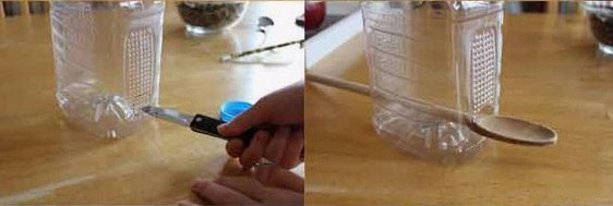 DIY-Vogelhäuschen aus einer Plastikflasche. Meisterkurs mit Schritt-für-Schritt-Fotos, für den Kindergarten oder auf dem Gelände