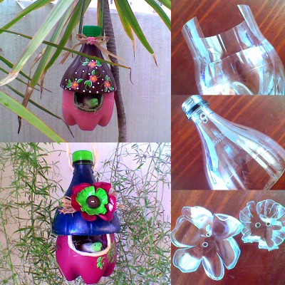 DIY-Vogelhäuschen aus einer Plastikflasche. Meisterkurs mit Schritt-für-Schritt-Fotos, für den Kindergarten oder auf dem Gelände