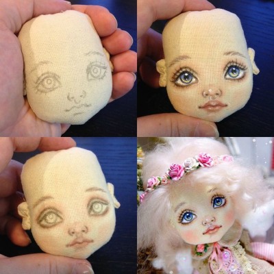 DIY-Puppe für Anfänger. Meisterklasse, Muster mit Schritt-für-Schritt-Beschreibungen aus Stoff, Strumpfhosen, Socken, Fäden, Plastikflaschen, Papier. Foto