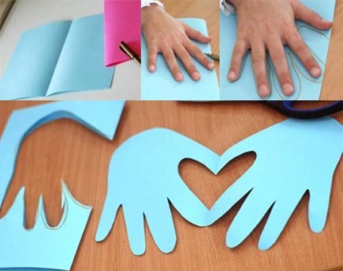 So basteln Sie von Ihrer Tochter eine Geburtstagskarte für die Mutter. Schritt-für-Schritt-Anleitung zum Basteln eines Papierhandwerks mit eigenen Händen, Schritt für Schritt, mit einer Überraschung im Inneren, mit einem Herzen
