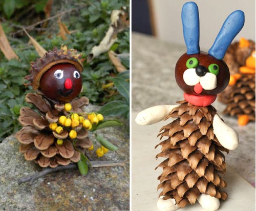 Basteln aus Naturmaterialien für Kindergarten, Grundschule. Schritt-für-Schritt-DIY-Anleitung mit Fotos