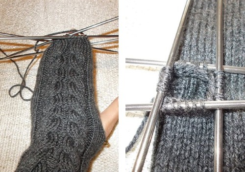 Strickmuster mit Beschreibungen und Diagrammen: Zöpfe, durchbrochen, einfach, klein, für Kindersachen, aus vorderen und hinteren Maschen