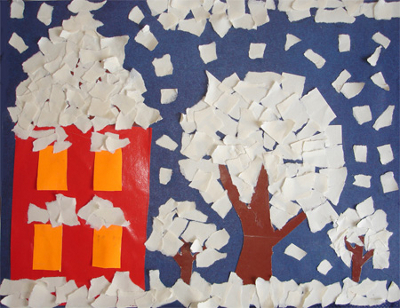 Anwendung geometrischer Formen 1, 2, 3, 4 Klasse, Vorlagen für Vorschulkinder im Kindergarten, Junior, Senior, Vorbereitungsgruppe, zum Thema Winter, Herbst, Frühling, Weltraum, Muster, Bilder