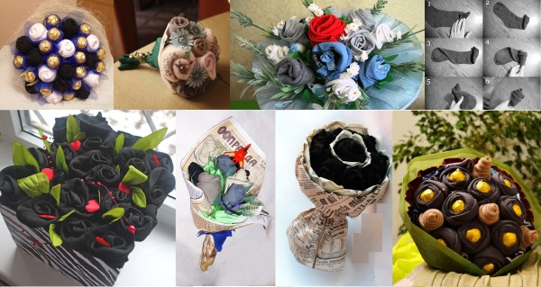 Originelle Blumensträuße, die nicht aus Blumen bestehen. Wie man aus Lebensmitteln, Süßigkeiten macht