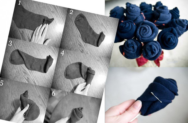 So machen Sie mit Ihren eigenen Händen einen Sockenstrauß. Schritt-für-Schritt-Fotoanleitung, Video-Tutorials für Anfänger