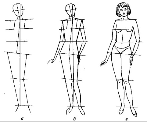 Wie man für Anfänger Schritt für Schritt ein Mädchen mit einem Bleistift zeichnet. Gesicht, Ganzkörperansicht, Profil, von hinten, von hinten, mit langen Haaren, kurz