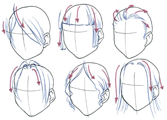 Wie man für Anfänger Schritt für Schritt ein Mädchen mit einem Bleistift zeichnet. Gesicht, Ganzkörperansicht, Profil, von hinten, von hinten, mit langen Haaren, kurz
