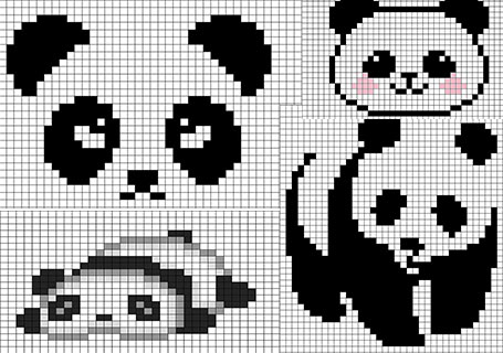 Zeichnungen nach Zellen in einem Notizbuch für Jungen und Mädchen: komplex, schön, schwarzweiß und farbig, Minecraft, Anime
