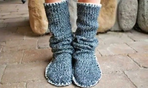 Hausschuhe selbst machen, schnell und einfach. Muster, wie man aus alten Sachen näht: Pullover, Jeans
