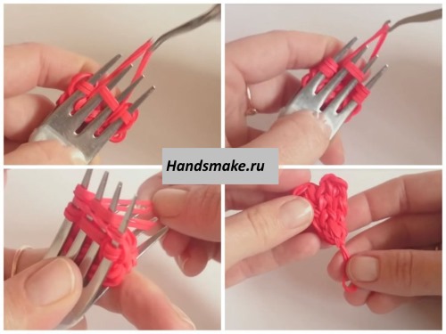 So weben Sie eine Minecraft-Figur, eine Eule, 3D, für einen Griff aus Gummibändern. Weben auf einem Webstuhl, Monsterschwanz, Häkeln für Anfänger. Video
