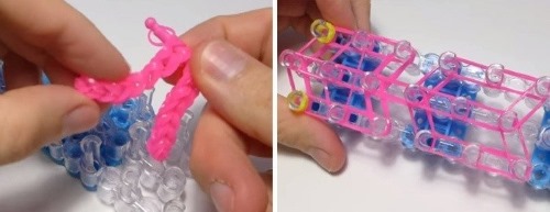 So weben Sie eine Minecraft-Figur, eine Eule, 3D, für einen Griff aus Gummibändern. Weben auf einem Webstuhl, Monsterschwanz, Häkeln für Anfänger. Video