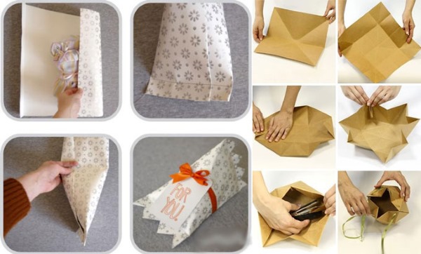 So verpacken Sie ein Geschenk mit Ihren eigenen Händen schön in Geschenkpapier: ohne Schachtel, mit Umschlag, in Form eines Bonbons. Rund, Flach, Groß: Schritt-für-Schritt-Anleitung