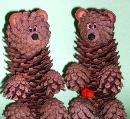 Basteln aus Tannenzapfen für Kindergarten, Schule. Schritt-für-Schritt-Meisterklasse: Tiere schnell und schön