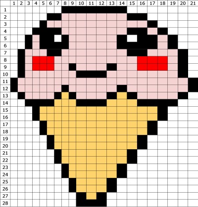 Schöne einfache Zeichnungen auf Zellen in einem Notizbuch: mit Bleistift, für ein persönliches Tagebuch von Mädchen im Alter von 10-14 Jahren, Essen, Emoticons, klein, 3D