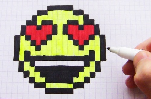 Schöne einfache Zeichnungen auf Zellen in einem Notizbuch: mit Bleistift, für ein persönliches Tagebuch von Mädchen im Alter von 10-14 Jahren, Essen, Emoticons, klein, 3D