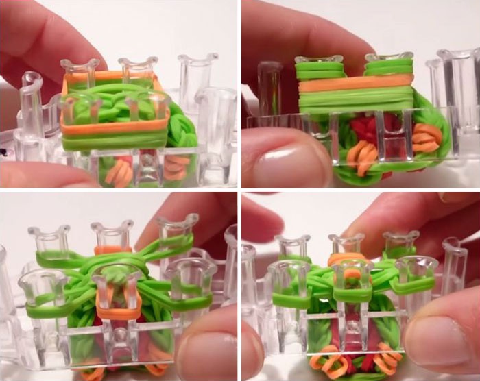 So weben Sie eine Minecraft-Figur, eine Eule, 3D, für einen Griff aus Gummibändern. Weben auf einem Webstuhl, Monsterschwanz, Häkeln für Anfänger. Video