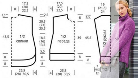 Einen Damenpullover stricken. Modische Modelle 2024, Fotos, Diagramme, Beschreibung für Anfänger