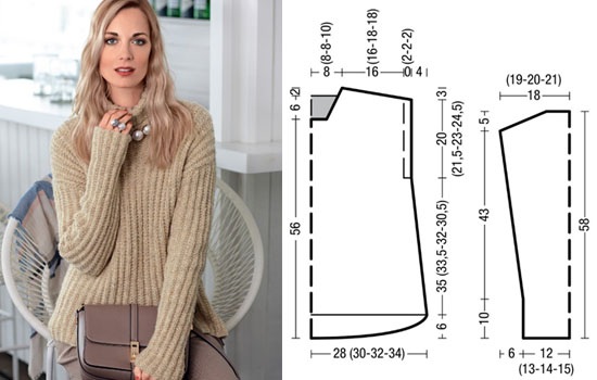 Einen Damenpullover stricken. Modische Modelle 2024, Fotos, Diagramme, Beschreibung für Anfänger