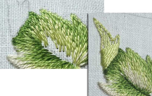 Satinstichstickerei für Anfänger. Schemata, Zeichnungen: Blumen, Rosen, Buchstaben, Vögel. Volumetrische Stickerei, Technik