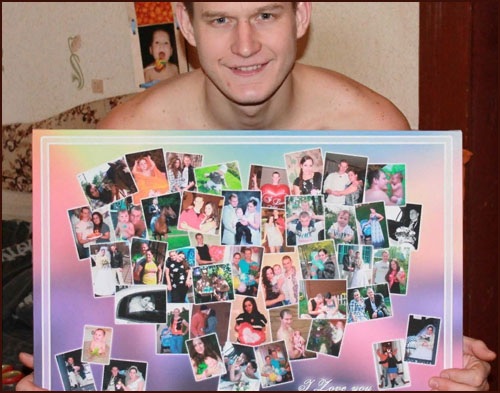 Eine selbstgemachte Collage aus Fotos zum Geburtstag für Freund, Mann, Kind, Mutter. Vorlagen, Ideen